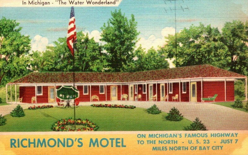 Huron Trail Motel (Richmond Motel) - Vintage Postcard
